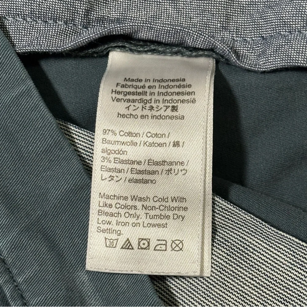 J. Crew 484 Slim Fit Chino Tech Pants Men's 33x30 Green Casual Preppy- See Desc